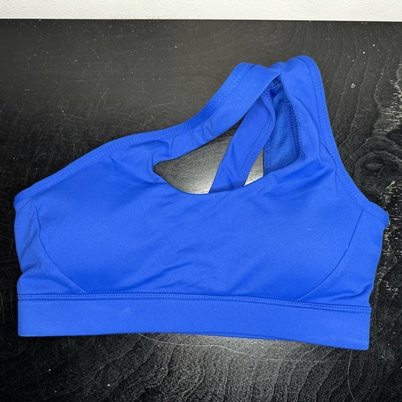 Women’s Blue Running Girl One Athletic Workout Gym Sports Bra Small Activewear - Picture 1 of 3